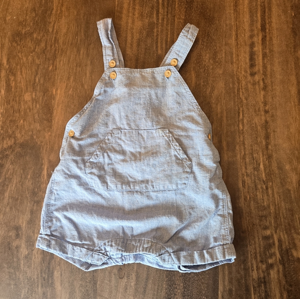 H&M Light Blue Denim Overalls Casual Style 100% Organic Cotton 3 Months